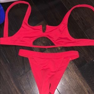 Fashion nova bikini red